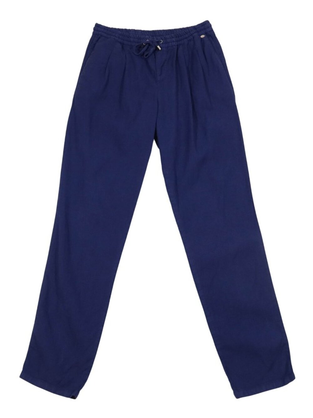 MASSIMO DUTTI Pleated Pull On Drawstring Straight Leg Linen Blend Pants Size 6